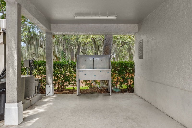 a bbq in the back of the house