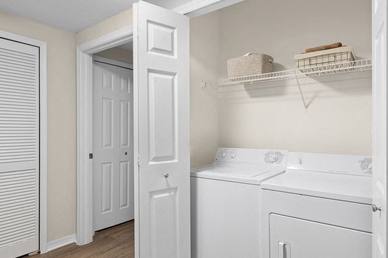 our apartments have a laundry room with a washer and dryer