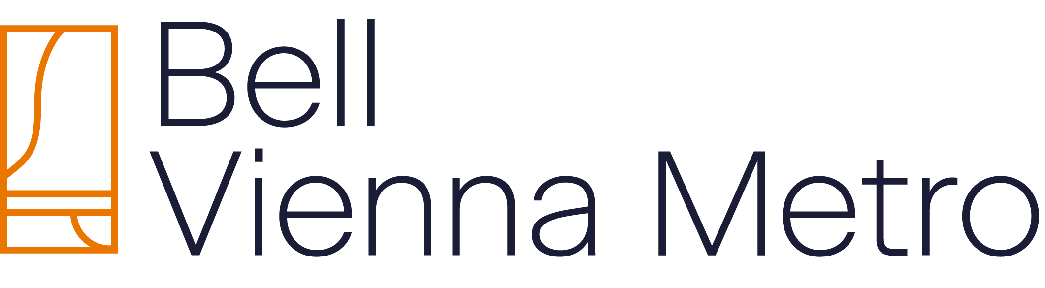 The image is a logo of Bell Vienna Metro.