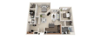 a floor plan of a 1 bedroom 1190 sq ft