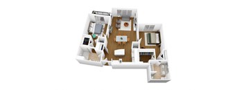 3 bedroom floor plan  the crossings at white marsh apartments