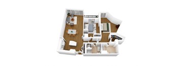 3 bedroom floor plan  the residences at sawmill park apartments in