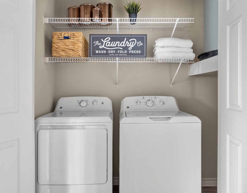 Bell at Teravista Model Apartment Side By Side Washer and Dryer