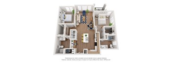 bedroom floor plan at the approach at summit park apartments in hendersonville, nc
