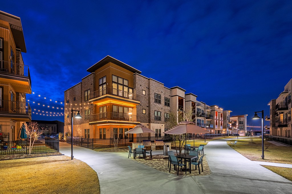 Boardwalk at Mercer Crossing Exterior at Night