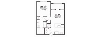 Brea Wendell Falls A1A 1 BD 1 Bath 684 sqft.