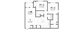 B2C 2 BD 2 Bath 1181 sqft