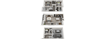 A set of four images showing different floor plans of a house.