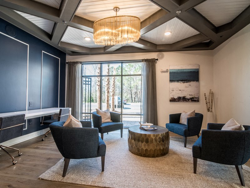 Ample Sitting Space In Clubhouse at Mayfaire Flats, Wilmington, NC