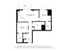 B1I Floorplan Image 2 BD 1 Bath 827 sqft