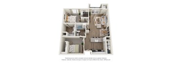 a 3 bedroom floor plan of a 2100 sqft apartment