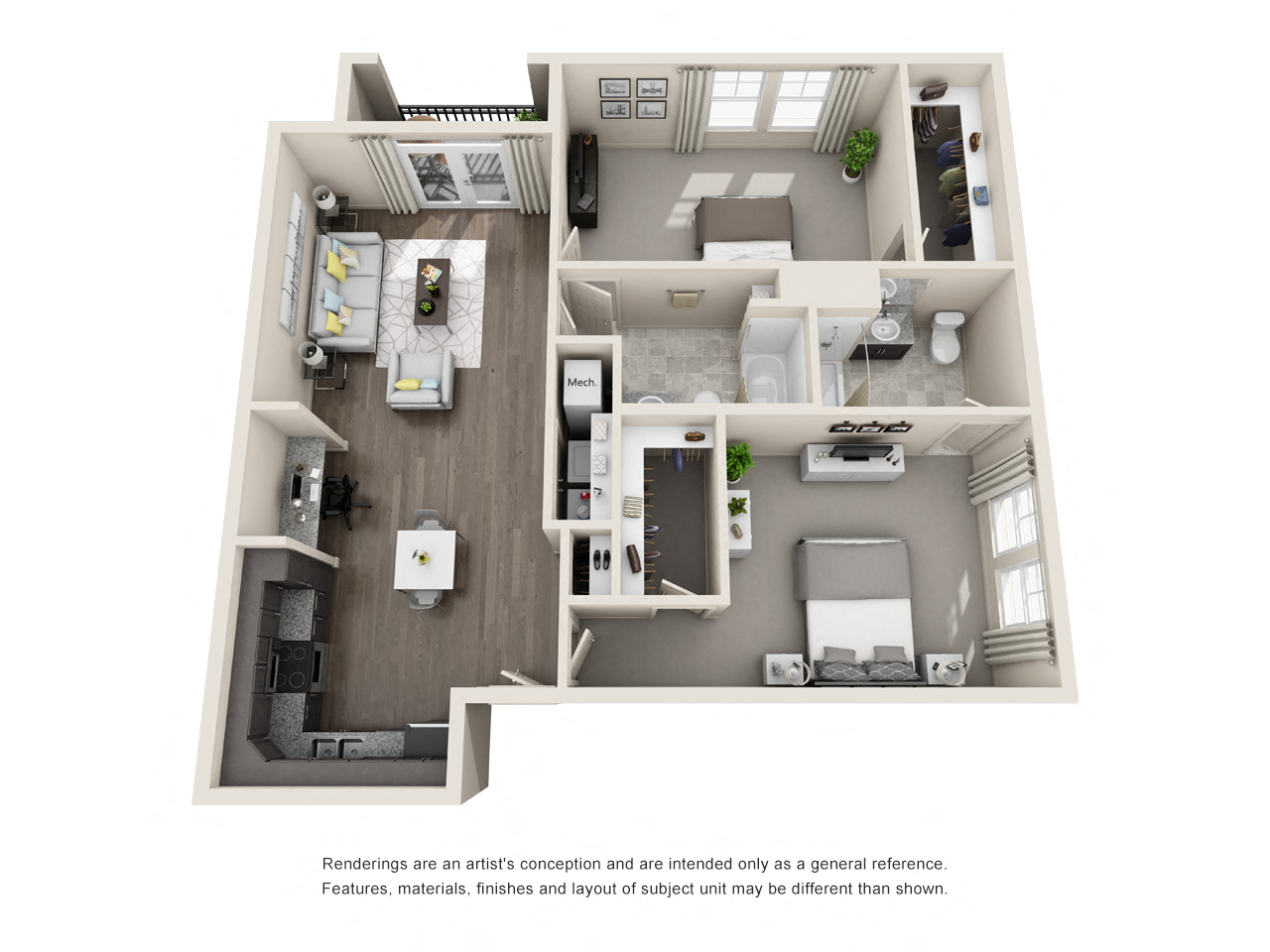Comet Westgate two bedroom floor plan