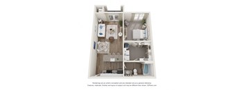 a 1 bedroom floor plan  woodland commons apartments