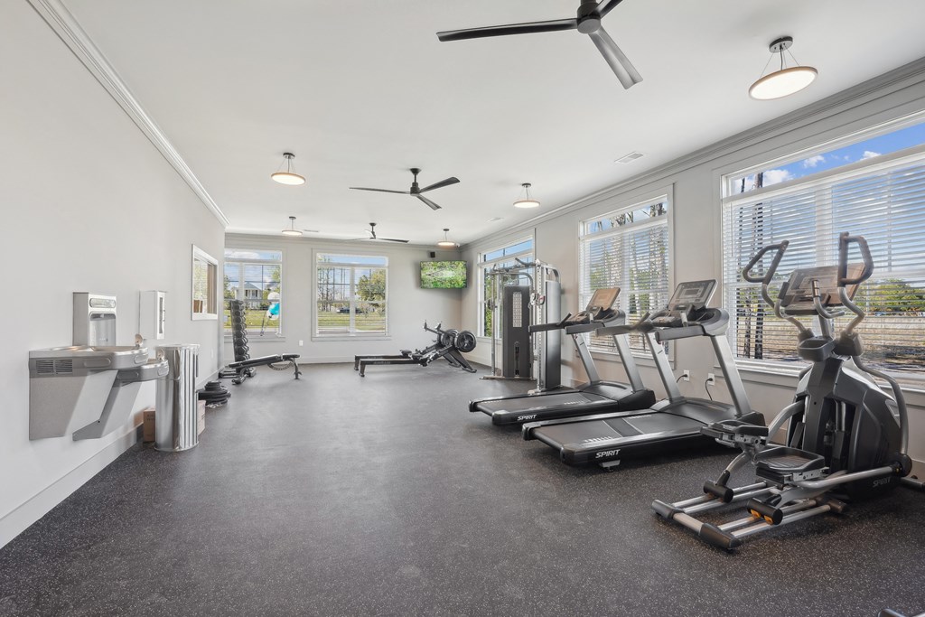 the gym at the preserve apartments