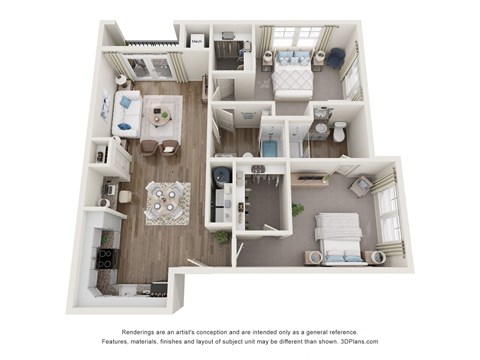 a 1 bedroom floor plan  woodland commons apartments