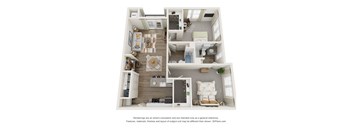 a 3 bedroom floor plan of a 2100 sqft apartment