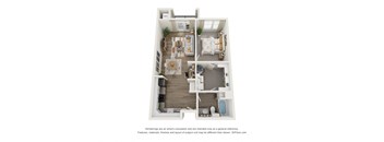 bedroom floor plan of a 2103 sq ft  apartment