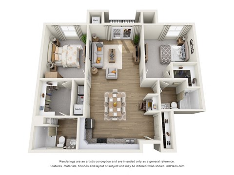 a 3 bedroom floor plan of a 2100 sq ft house