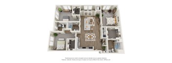 a 1 bedroom floor plan  woodland park apartments