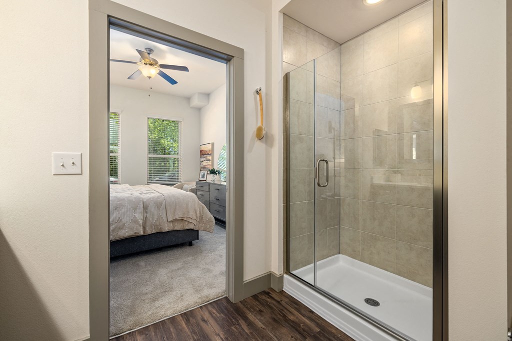 stand up shower in bathroom