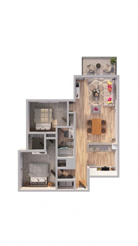 a floor plan of a house with a white background