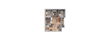 a floor plan of a house with a wooden floor
