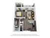 Cue Galatyn Station A1B Floor Plan 1 Bed 1 Bath 646 sqft