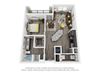 Cue Galatyn Station A1H Floor Plan 1 Bed 1 Bath 815 sqft