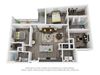 Cue Galatyn Station B2G Floor Plan 2 Bed 2 Bath 1295sqft