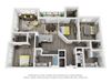 Cue Galatyn Station C2B Floor Plan 3 Bed 2 Bath 1385 sqft