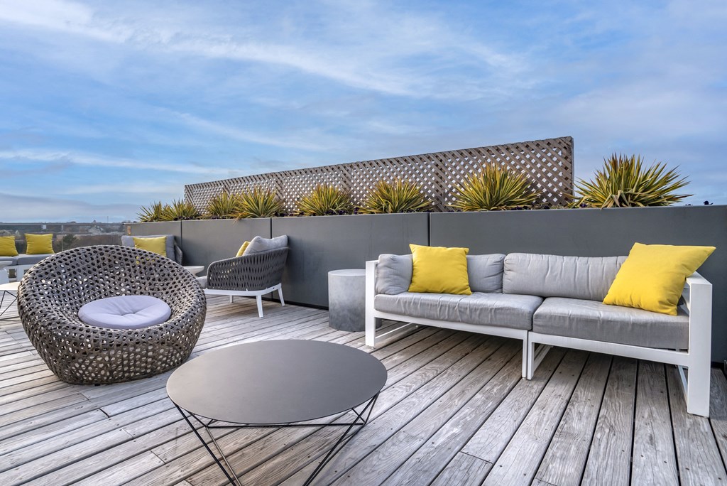 Dominion Rooftop With Seating and Coffee Table