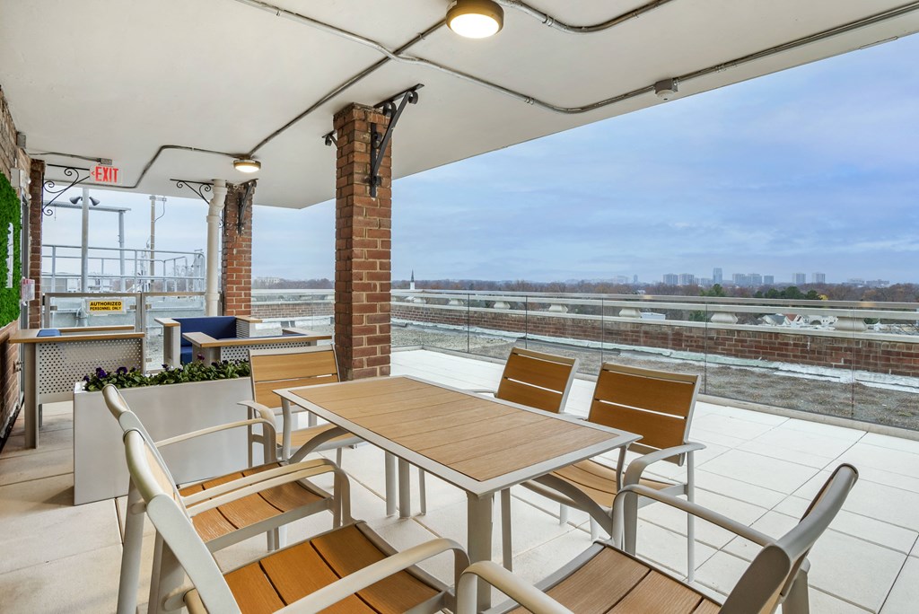 Dominion Rooftop High Top Table and Chairs With Views