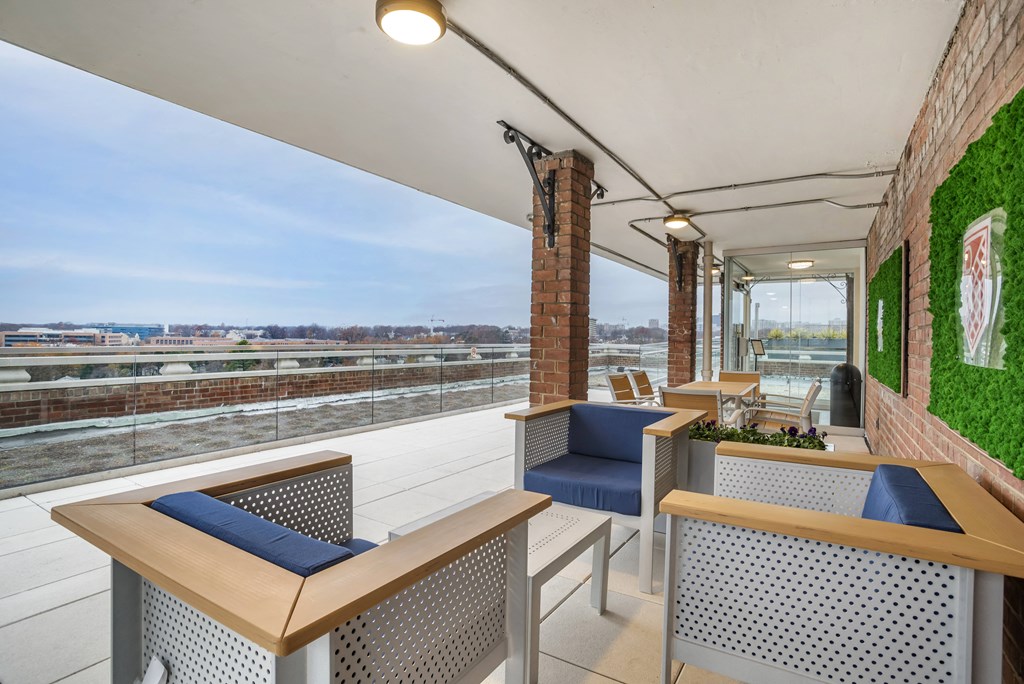 Dominion Rooftop Seating With A Coffee Table