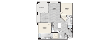 a floor plan of a 1 story house with bedrooms and a garage