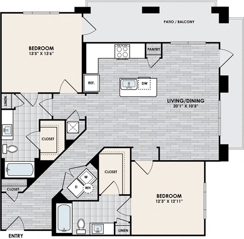a floor plan of a living room and a bedroom