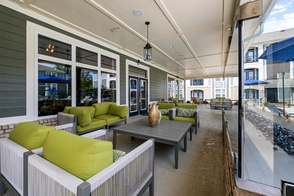 Outdoor couches and tables