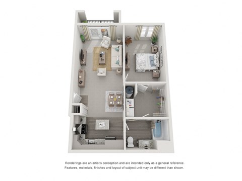 A1A 1bed, 1 bath 764 sqft