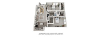 B2A 2Bed, 2Bath 1216 sqft