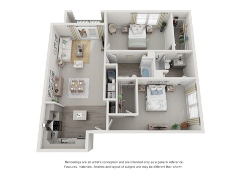 B2A 2Bed, 2Bath 1216 sqft