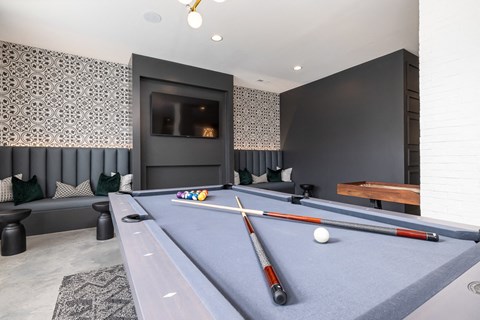 Clubroom with pool table