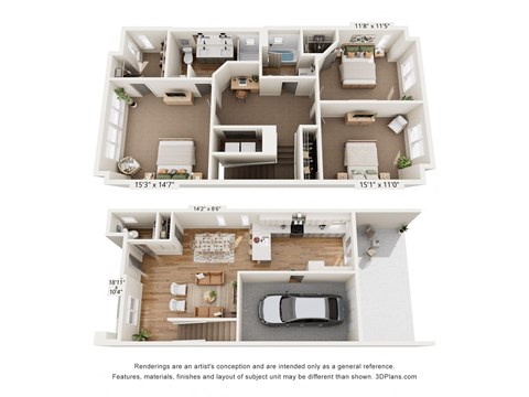 a three bedroom floor plan
