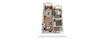 a 1 bedroom floor plan  villa vineyards apartments