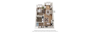 a 1 bedroom floor plan  villa vineyards apartments
