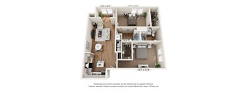 a 2 bedroom floor plan