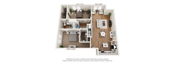 a 2 bedroom floor plan