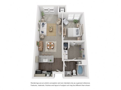 a floor plan of a 3 bedroom apartment