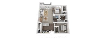 bedroom floor plan at the approach at summit park apartments in hendersonville, nc