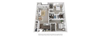 a floor plan of a 3 bedroom apartment