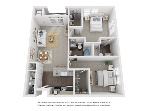 a floor plan of a 3 bedroom apartment