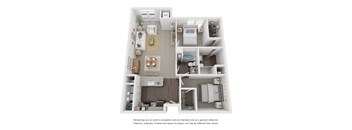 bedroom floor plan at the approach at summit park apartments in hendersonville, nc